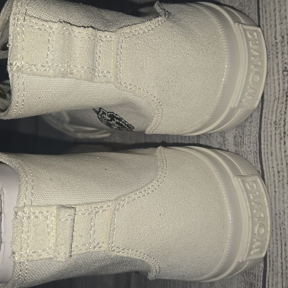 Darc Sport Canvas Suede High Top Sneakers Off White Size Women 6.5 / Men 5.5 NWT - Picture 5 of 13